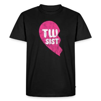 Sœur jumelle - T-shirt Premium bio Homme - noir - Devant - Nico (187cm)