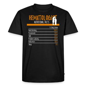 Ingrédients hématologues - T-shirt Premium bio Homme - noir - Devant - Nico (187cm)