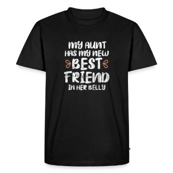 Naissance de tante - T-shirt Premium bio Homme - noir - Devant - Nico (187cm)