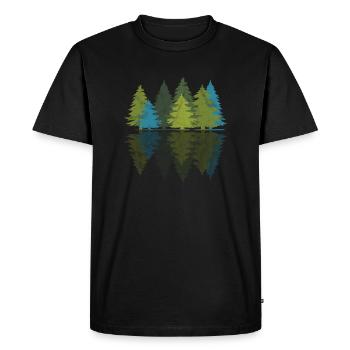 Forêt - T-shirt Premium bio Homme - noir - Devant - Nico (187cm)