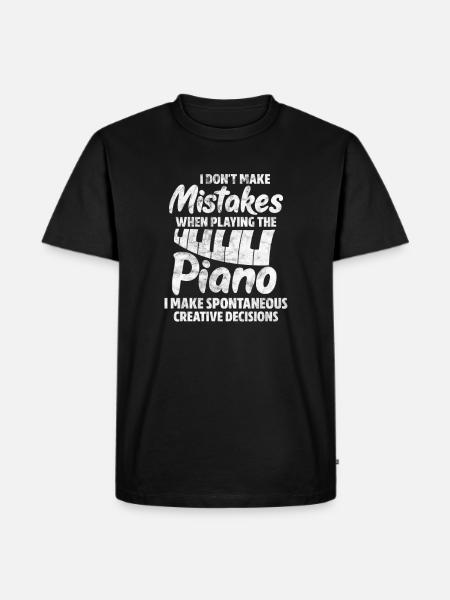 Piano - Men's Premium Organic T-Shirt - black