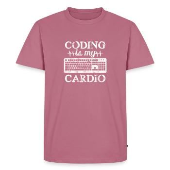 Développeur de logiciels - T-shirt Premium bio Homme - mauve - Devant - Nico (187cm)