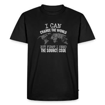 Programmeur - T-shirt Premium bio Homme - noir - Devant - Nico (187cm)