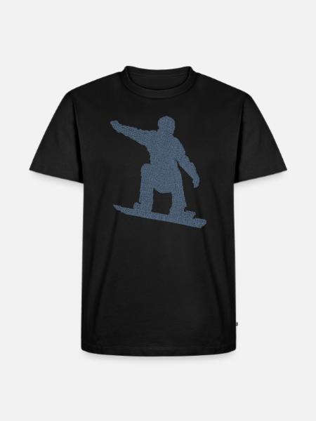 Snowboarder Geschenkideen Snowboard - Männer Premium Bio T-Shirt - Schwarz