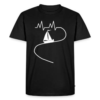 bateau voilier dictons hobby voilier port - T-shirt Premium bio Homme - noir - Devant - Nico (187cm)
