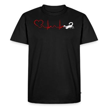 Heartbeat Scorpio T-Shirt - Men's Premium Organic T-Shirt - black - Front - Nico (187cm)