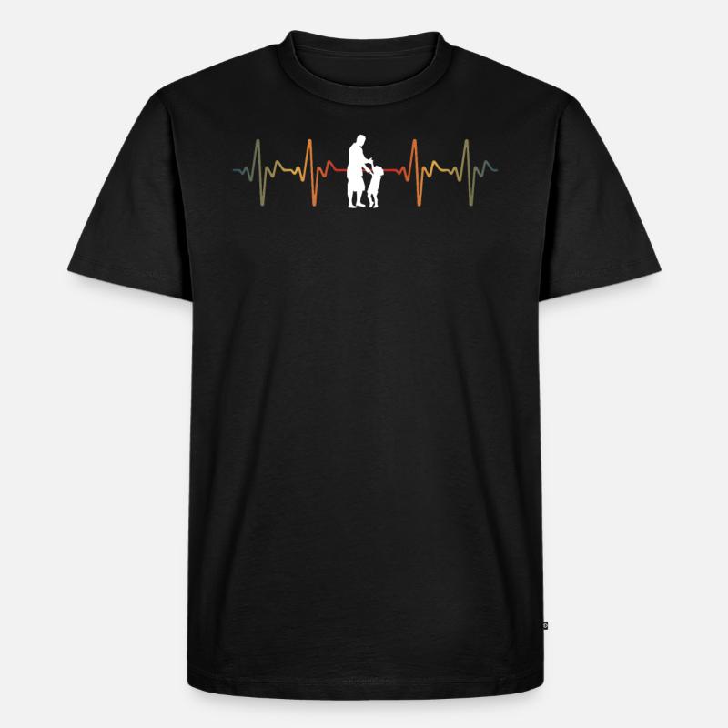 Retro Papa Tee - Männer Premium Bio T-Shirt - Schwarz