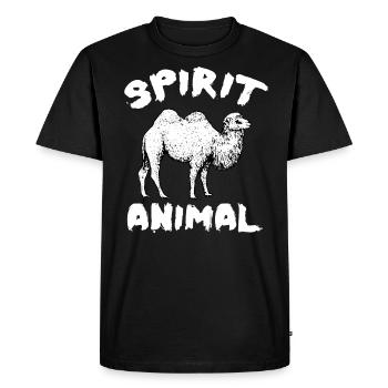 CAMEL - Men's Premium Organic T-Shirt - black - Front - Nico (187cm)