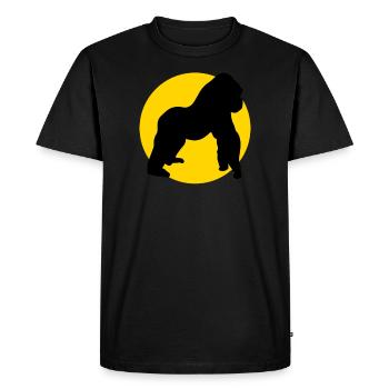 gorilla and moon - Men's Premium Organic T-Shirt - black - Front - Nico (187cm)