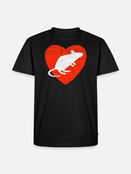 Heart For Mouses - Men's Premium Organic T-Shirt - black