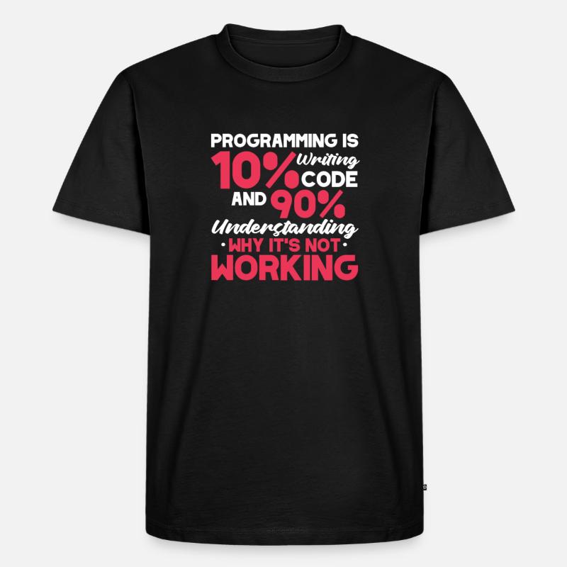 Softwareentwickler Programmierer Software - Männer Premium Bio T-Shirt - Schwarz
