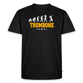 TROMBONE - Männer Premium Bio T-Shirt - Schwarz - Vorne - Nico (187cm)