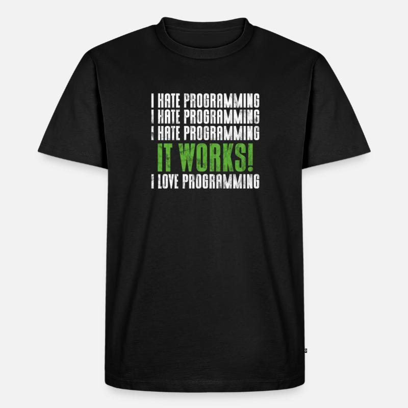 Programmierer - Männer Premium Bio T-Shirt - Schwarz