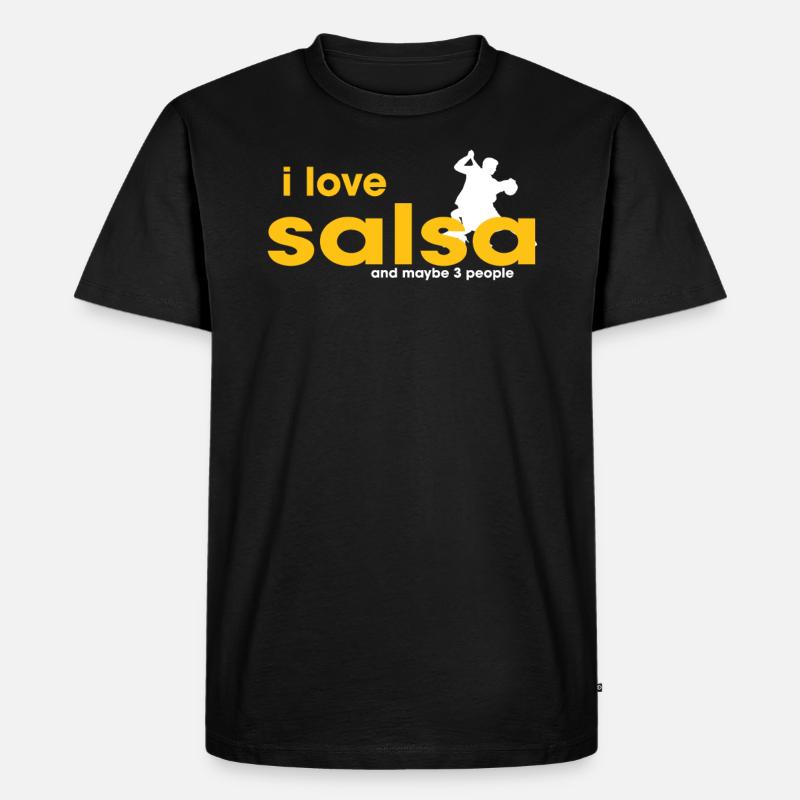 I Love Salsa - Männer Premium Bio T-Shirt - Schwarz
