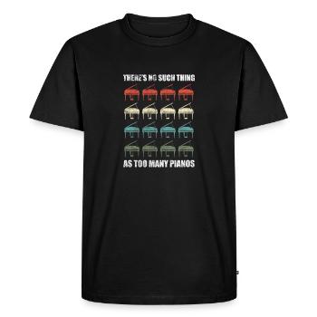 Pianiste - T-shirt Premium bio Homme - noir - Devant - Nico (187cm)