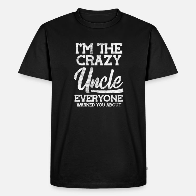 Onkel - Männer Premium Bio T-Shirt - Schwarz
