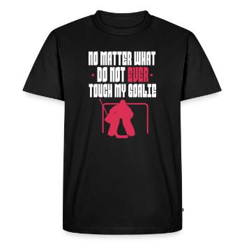 Gardien de but de hockey - T-shirt Premium bio Homme - noir - Devant - Nico (187cm)