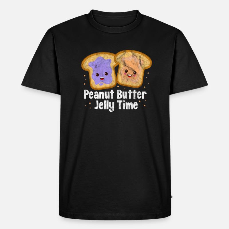 Erdnussbutter - Männer Premium Bio T-Shirt - Schwarz