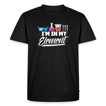 Chimie - T-shirt Premium bio Homme - noir - Devant - Nico (187cm)