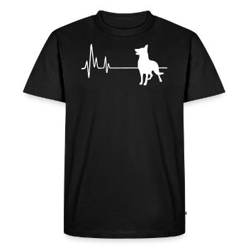 Mon cœur bat pour les Shepards allemands Heartbeat T Shi - T-shirt Premium bio Homme - noir - Devant - Nico (187cm)