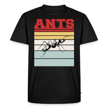 FOURMIS - T-shirt Premium bio Homme - noir - Devant - Nico (187cm)