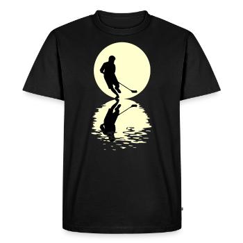 Boule de sol Lune - T-shirt Premium bio Homme - noir - Devant - Nico (187cm)