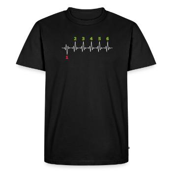 Biker - Men's Premium Organic T-Shirt - black - Front - Nico (187cm)