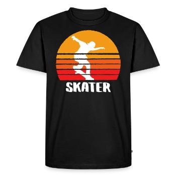 The Skater - Men's Premium Organic T-Shirt - black - Front - Nico (187cm)