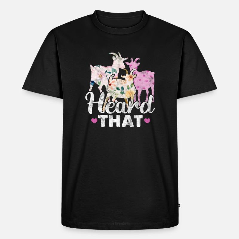 Ziege - Männer Premium Bio T-Shirt - Schwarz