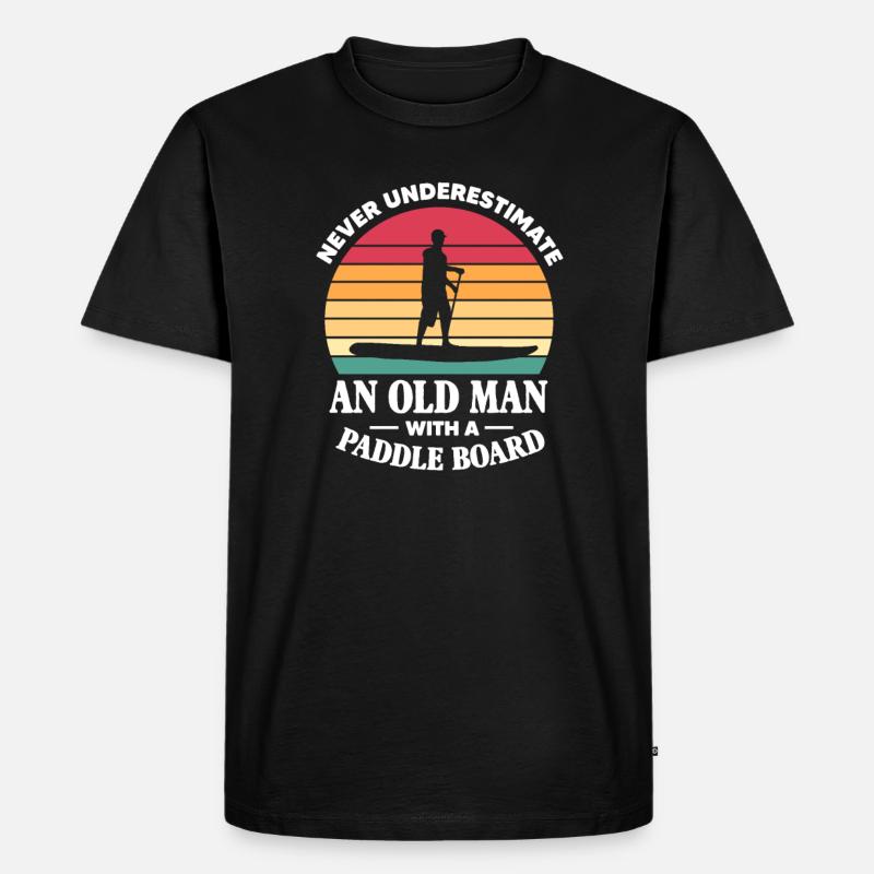SUP Opa - Männer Premium Bio T-Shirt - Schwarz