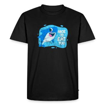 Requins Shark Ailerons de requin Shark Sea Gift - T-shirt Premium bio Homme - noir - Devant - Nico (187cm)