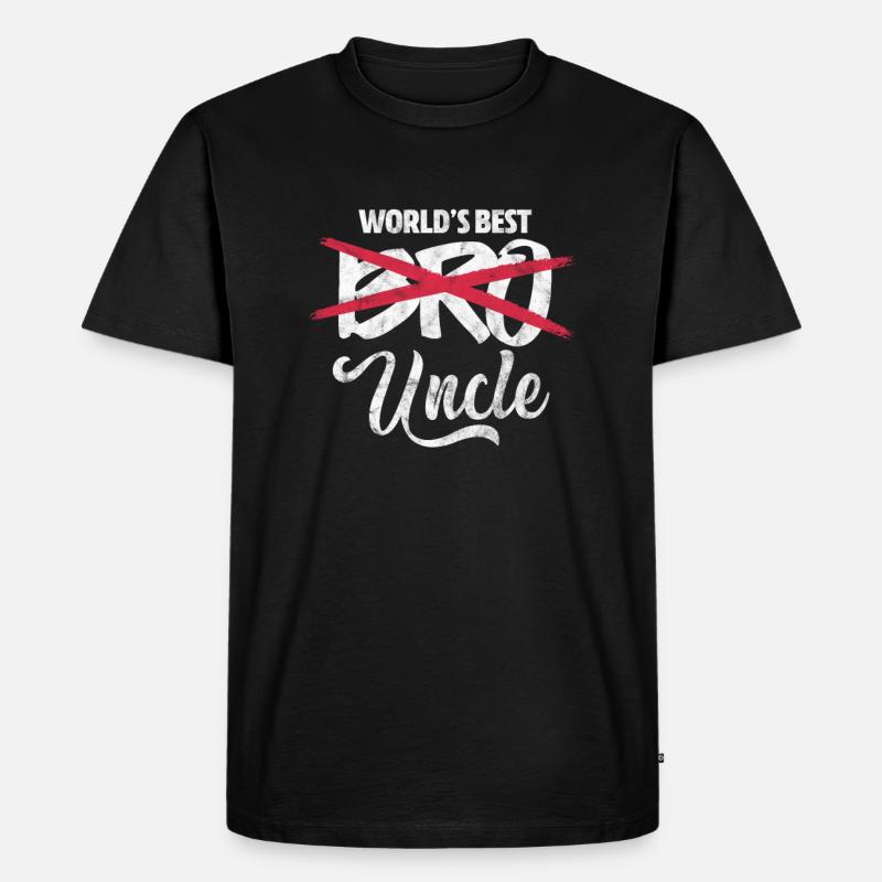 Onkel - Männer Premium Bio T-Shirt - Schwarz