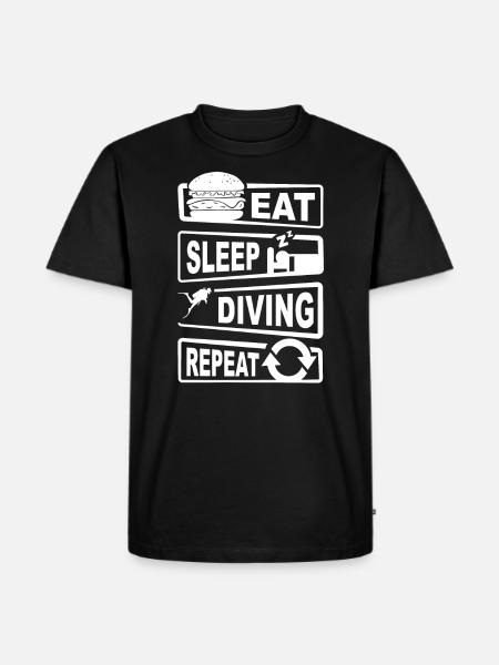 Diving Shirt For Men - Men's Premium Organic T-Shirt - black