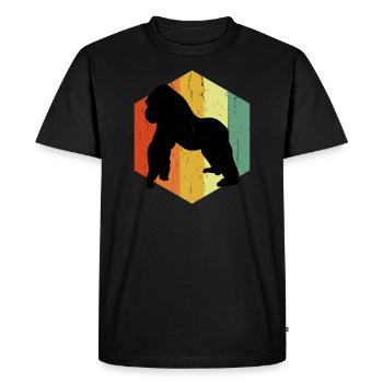 Gorille en détresse Gorille Hexagone - T-shirt Premium bio Homme - noir - Devant - Nico (187cm)