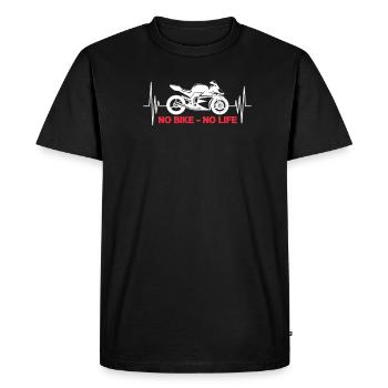 Biker - Men's Premium Organic T-Shirt - black - Front - Nico (187cm)