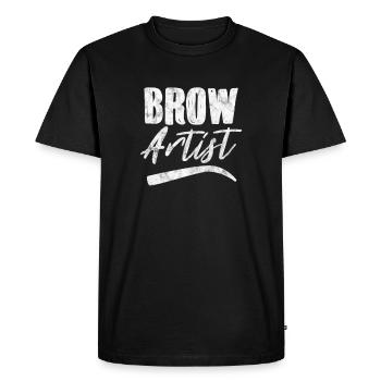 Sourcils Sourcils Beauticienne Cadeau - T-shirt Premium bio Homme - noir - Devant - Nico (187cm)