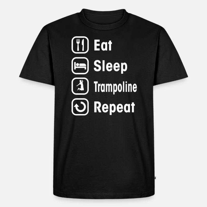 trampoline - Männer Premium Bio T-Shirt - Schwarz