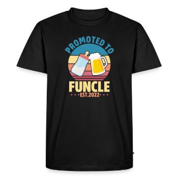 Schwangerschaft 2022 Onkel - Männer Premium Bio T-Shirt - Schwarz - Vorne - Nico (187cm)