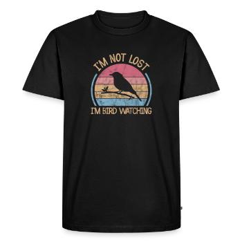 Ornithology Bird Watching Ornithologist Birding - Men's Premium Organic T-Shirt - black - Front - Nico (187cm)