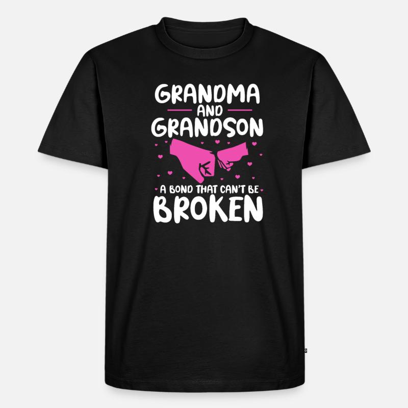 Oma Enkel - Männer Premium Bio T-Shirt - Schwarz