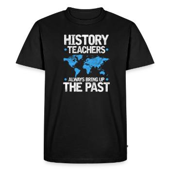 History Teacher History Teacher History - Men's Premium Organic T-Shirt - black - Front - Nico (187cm)
