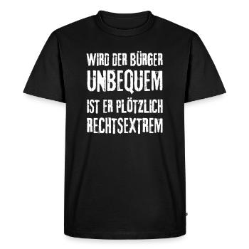 Freiheit grundrechte demo grundgesetz wahl politik - Männer Premium Bio T-Shirt - Schwarz - Vorne - Nico (187cm)