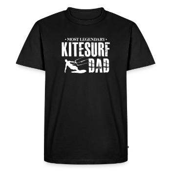 Père cerf-volant - T-shirt Premium bio Homme - noir - Devant - Nico (187cm)