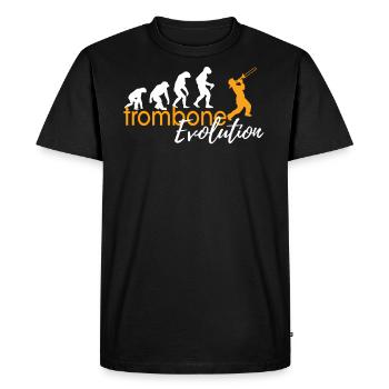 ÉVOLUTION DU TROMBONE - T-shirt Premium bio Homme - noir - Devant - Nico (187cm)
