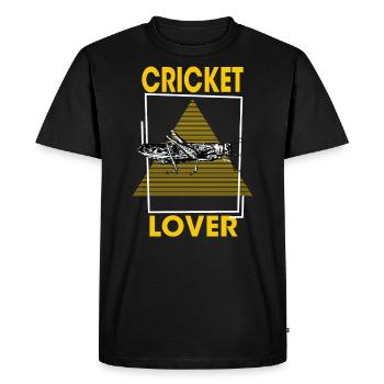 Cricket Lover - Cricket, Animals, Krekel - Men's Premium Organic T-Shirt - black - Front - Nico (187cm)