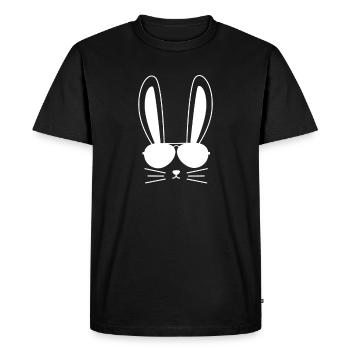 Lièvre - T-shirt Premium bio Homme - noir - Devant - Nico (187cm)