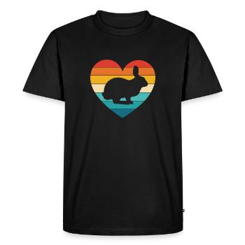 Lièvre - T-shirt Premium bio Homme - noir - Devant - Nico (187cm)