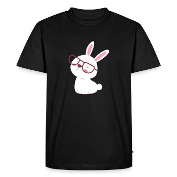 Lièvre - T-shirt Premium bio Homme - noir - Devant - Nico (187cm)
