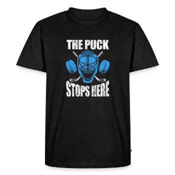 Masque de hockey sur glace Hockey Hockey Gardien de but Cadeau - T-shirt Premium bio Homme - noir - Devant - Nico (187cm)