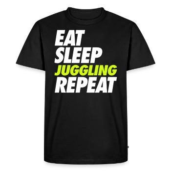 Manger dormir Jongler Répéter - T-shirt Premium bio Homme - noir - Devant - Nico (187cm)